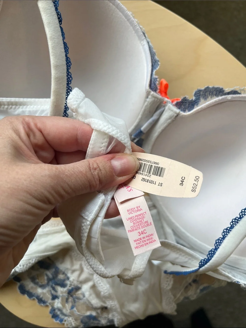 Victorias Secret blue and white Floral Bra matching set